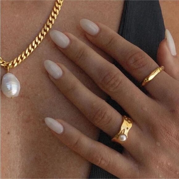 Minimalist pearl ring M419 - Picture 1 of 6